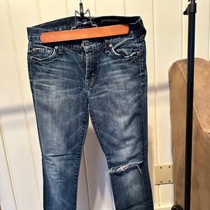 Seven For All Mankind Distressed Skinny Jeans
